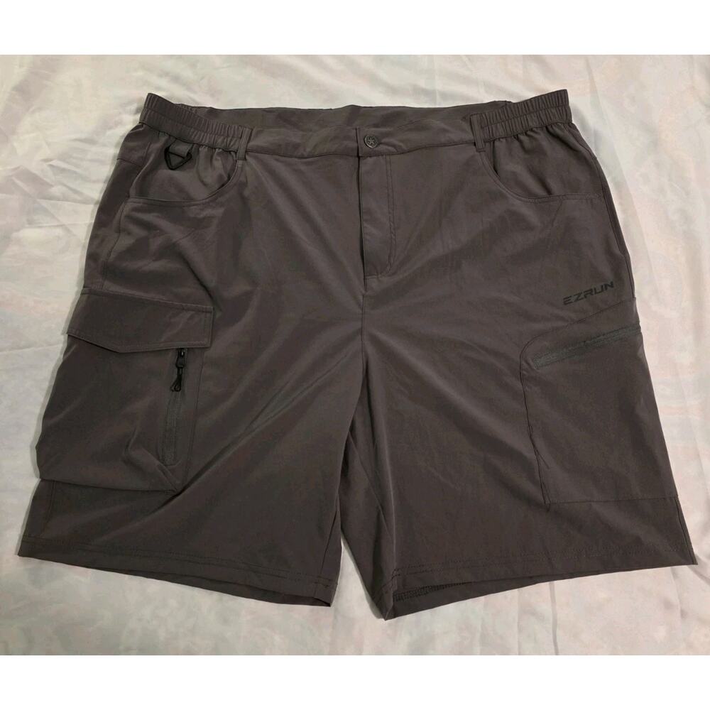 Men's Dark Gray EZRun Cargo Shorts Size 2XL Hiking Fishing Outdoors Tags